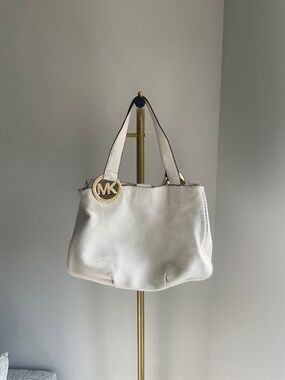 Michael Kors Gorgeous Cream Leather Handbag